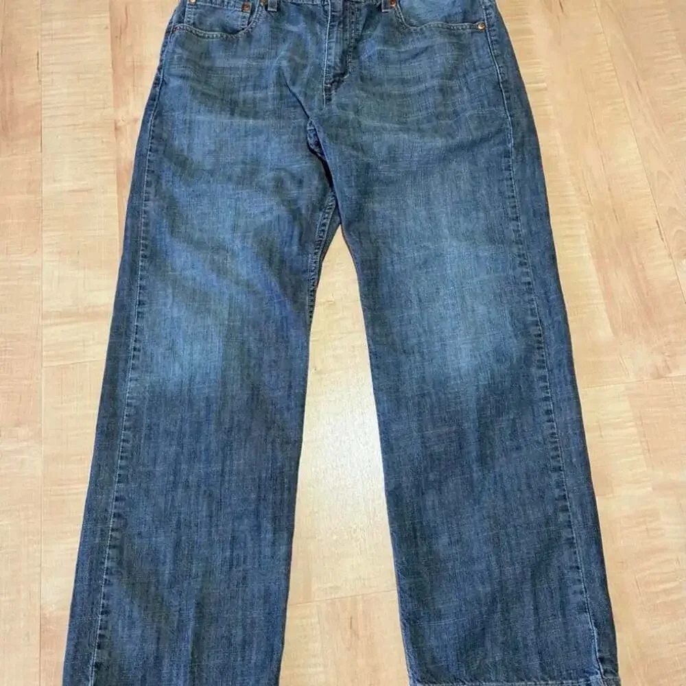 Levi's 569 Loose Straight Medium Wash Denim Jeans 33x30 Y2K Baggy